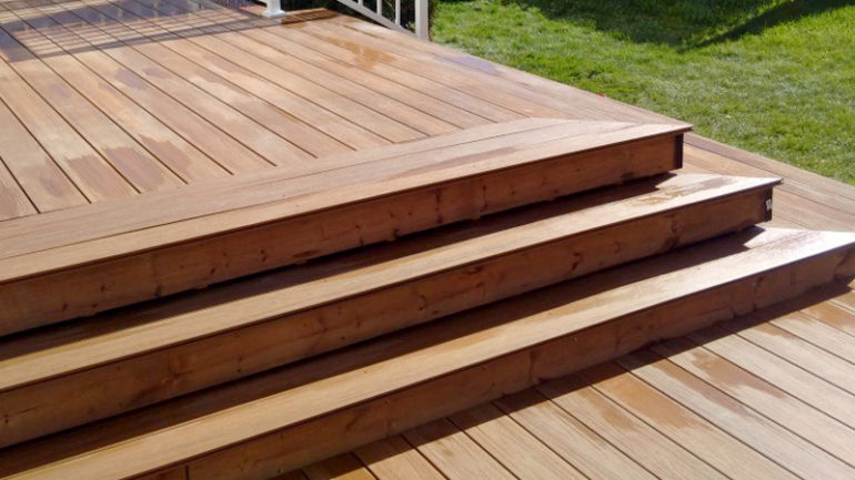 Wooden decking